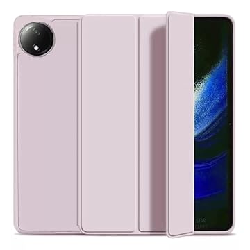 Capa Smart Flip Magnética para Xiaomi Redmi Pad SE 8.7, Função Sleep, Preta (Rosa Claro)