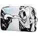 Produktbild Kosmetiktasche mit Cartoon-Motiv, bedruckte Kulturtasche, Reisetaschen, Kosmetiktaschen für Frauen, Tier, Bär, Stier