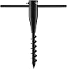 COCONUT Beach Umbrella Sand Anchor, Portable Beach Umbrella Stand Base Heavy Duty, Windproof Inground No Dig Spiral Beach Umbrella Drill Black