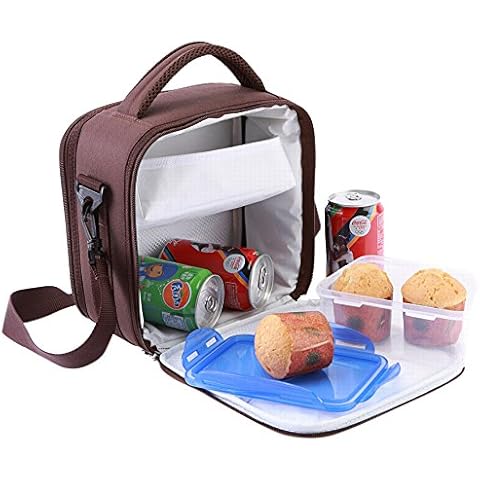 ECO-DE Bolsa isotérmica Porta Alimentos Flower con recipientes herméticos y Termo Aluminio Cover