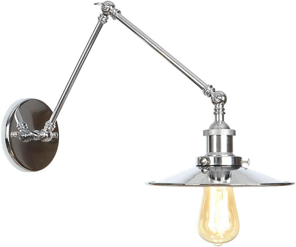 Swing Arm Wall Lamp Industrial Adjustable Loft Lighting Wall Sconce Finish Wall Light Vintage E27 Single Light for Bedroom Hotel Restaurant Corridor