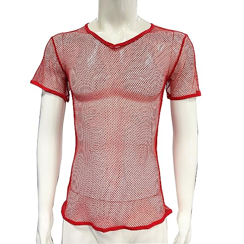 ZUYPSK Men's Fishnet Undershirt See Through Mesh Clubwear Vest Shirt Sport Tank Top2