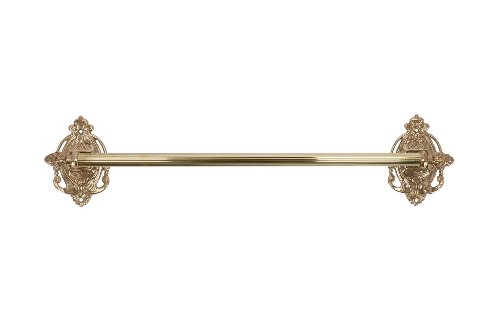 Porte-serviettes en laiton poli style empire 50 cm salle de bain classique