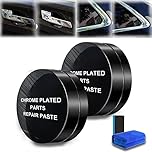 Multipurpose Chrome Plated Parts Repair Paste for Car, Chrome Plated Parts Repair Paste, Car Scratch Removal Polishing Wax, Car Door Handle Window Chrome Strip Repair (2pcs)