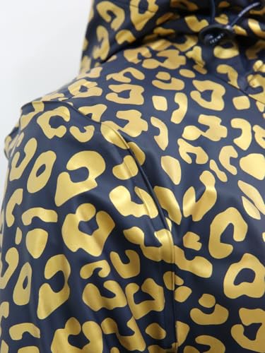 Women's Waterproof Hooded Raincoat Animal Print Anorak Stylish Jacket for Outdoor Working Rainy3