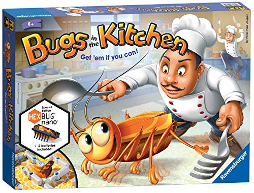 Ravensburger Bugs in the Kitchen Board Game for Kids Age 6 Years and Up - 2 to 4 Players - Catch the Hexbug Nano!