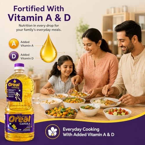 Image of Oreal Cooking Oil - Canola, 2L Bottle