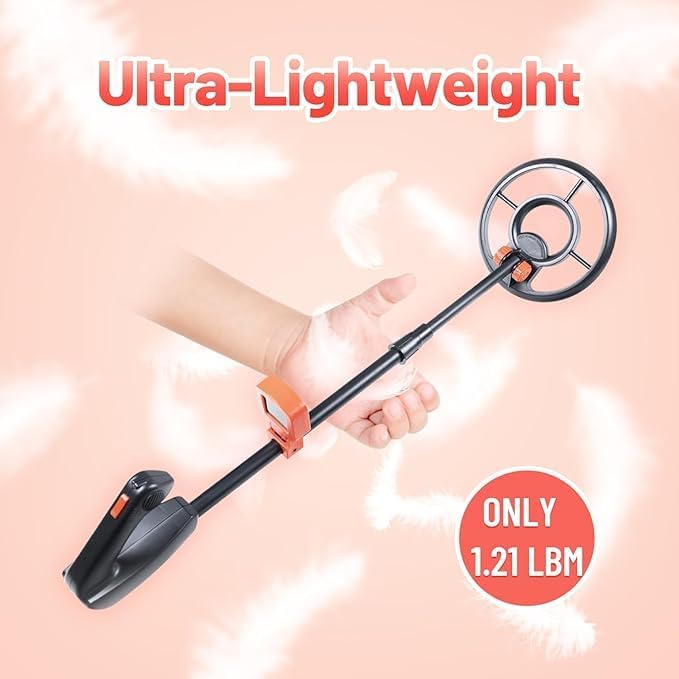 Metal Detector for Kids 8-12, Waterproof Search Coil,Safe & Easy to Use,Sound & LCD Display Results,High Sensitivity,Adjustable Stem,Beach, Backyard,Outdoor Exploration,Fun & Educational.