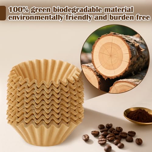 Image of 200 Count Coffee Filters Disposable Paper Filters for Ninja PB051 PB041 & Specialty Pod /Grounds Single-Serve Coffee Makers (200, Brown)