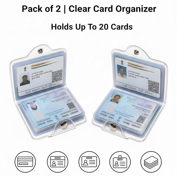 Slim Transparent Card Holder Wallet for Men and Women thumbnail 6