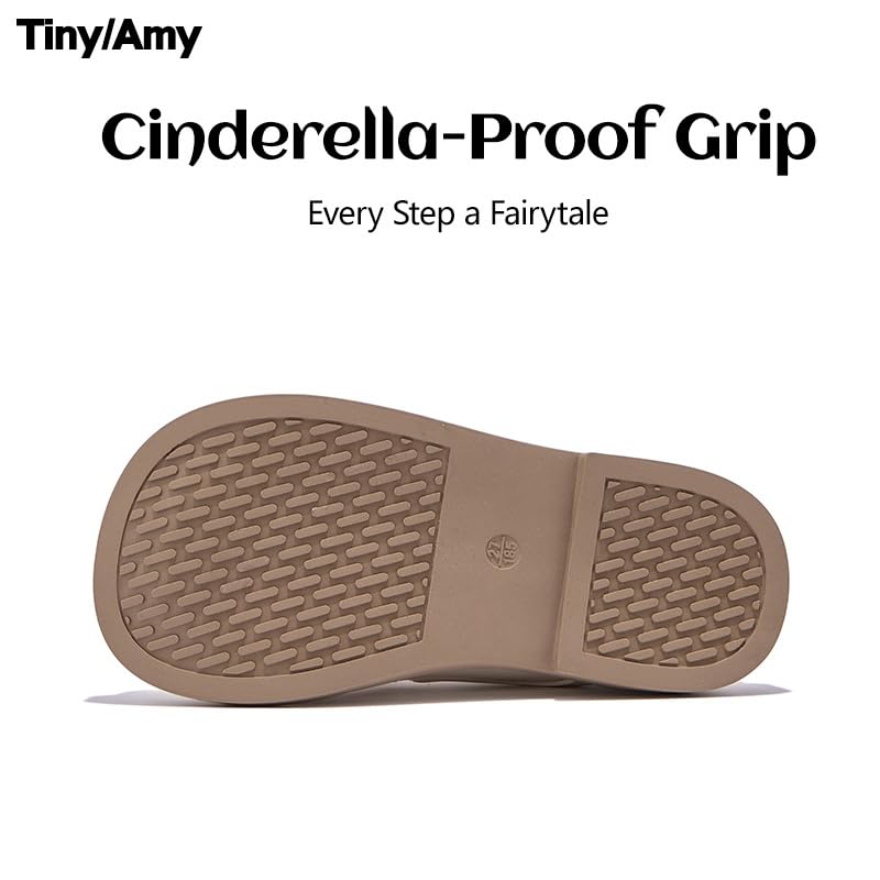 Girls Mary Jane Dress Shoes with Bow – Patent Leather Look School Uniform Flats with Hook and Loop Strap – Non-Slip Rubber Sole, Lightweight & Comfortable Formal Shoes for Kids3