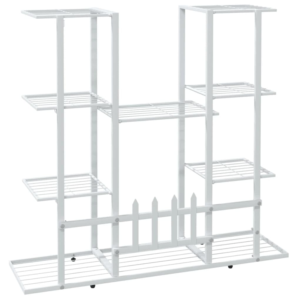 Espace de base stable sur ce stand de fleurs en fer blanc contre le vent de jardin
