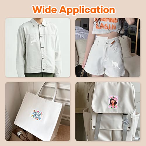 Htvront Iron On Patches For Clothing Repair, 20 Pieces White Sublimation Patches, Fabric Patches For Clothes, White Repair Decorating Kit, Iron On Blank Patches Size 3.7" By 4.9" (9.5 Cm X 12.5 Cm) #TOP5