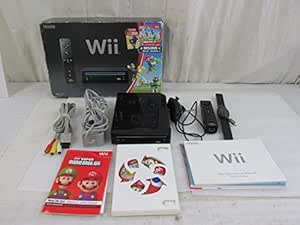 Wii Black Console with New Super Mario Brothers Wii and Music CD
