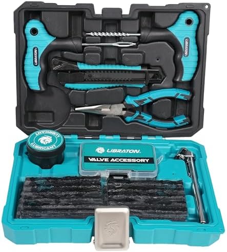 Libraton Tire Repair Kit, 78PCS Tire Plug Kit Heavy Duty Professi...