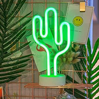 Cactus Neon Light Wall Decor Neon Signs for Bedroom Kids with Table St