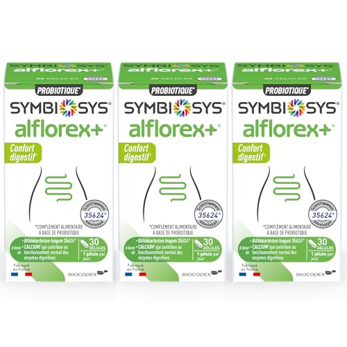 Alflorex + - SYMBIOSYS - Confort Digestif - Complément Alimentaire - 90 gélules - Lot de 3