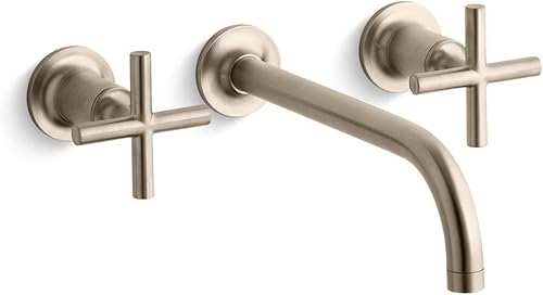 Miniatura 10 de Kohler T14413-4-BGD Purist - Grifo de pared para lavabo