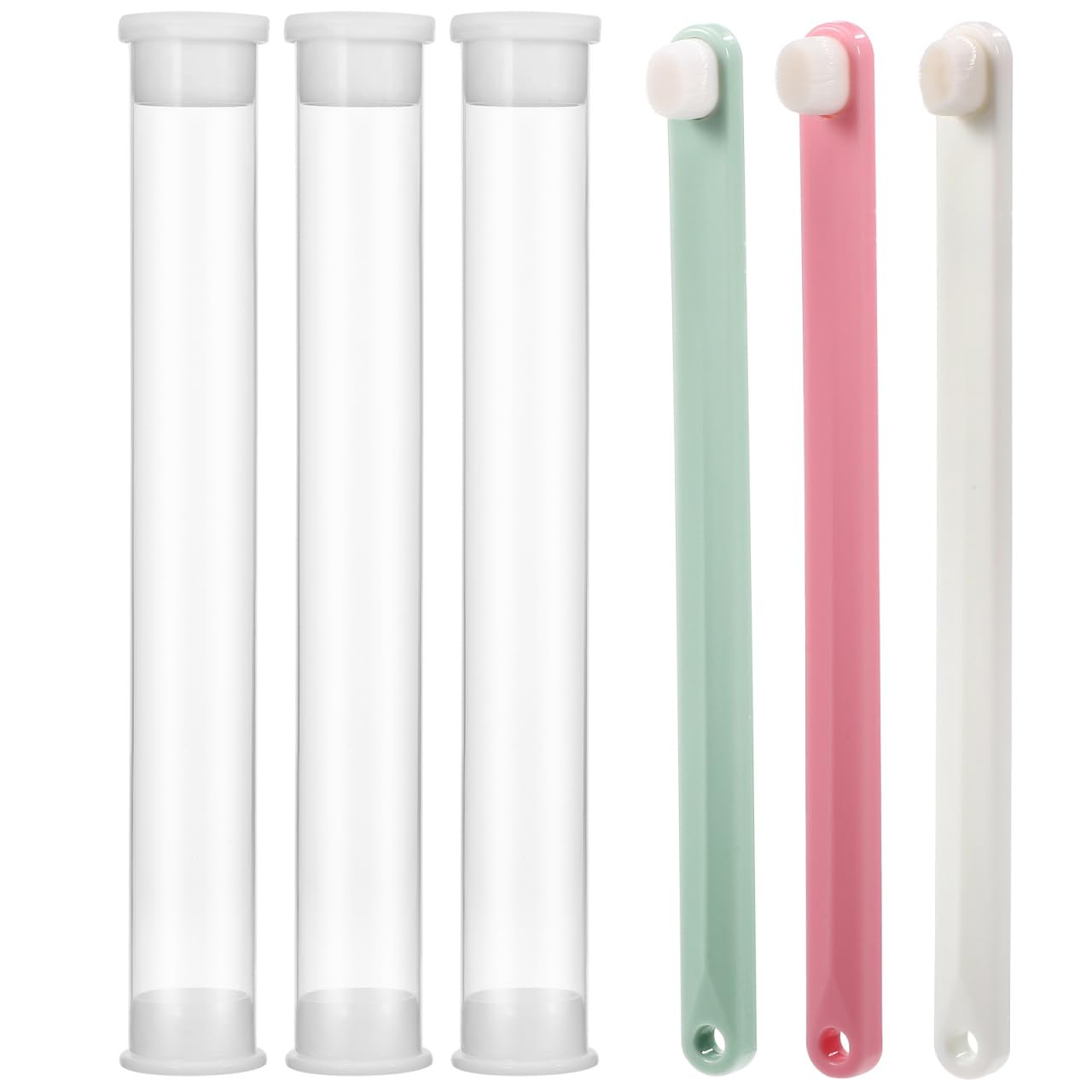 Pet Oral Cleaning Toothbrush Set - Soft Bristle Toothbrushes for Cats Dogs and Rabbits - Care for Sensitive Teeth - 3 Pack