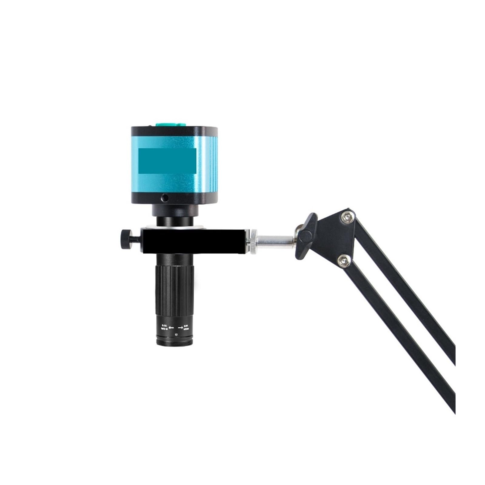 48MP 4K 1080P USB Video industriale Microscopio digitale Fotocamera 1-130X Zoom C Mount Lens Supporto a sbalzo for riparazione Saldatura - Regolabile(Full Set)