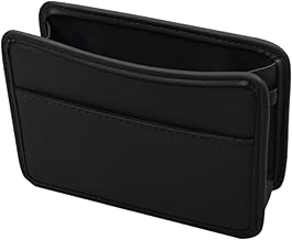 Seat Side Pocket, Car Storage Box, Car Convenience Goods, PU Leather, Hanging Hook, Fixed, Removable, Universal Model, 1 Piece, Black