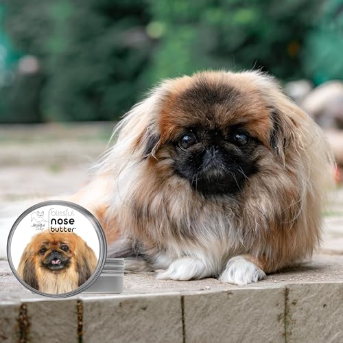 Image of The Blissful Dog Pekingese Nose Butter for Dry, Cracked Skin, Lick-Safe Dog Nose Balm with Moisturizing Shea Butter, Almond, Olive, and Essential Oils, Pet Supplies, Uncented, 4 oz.