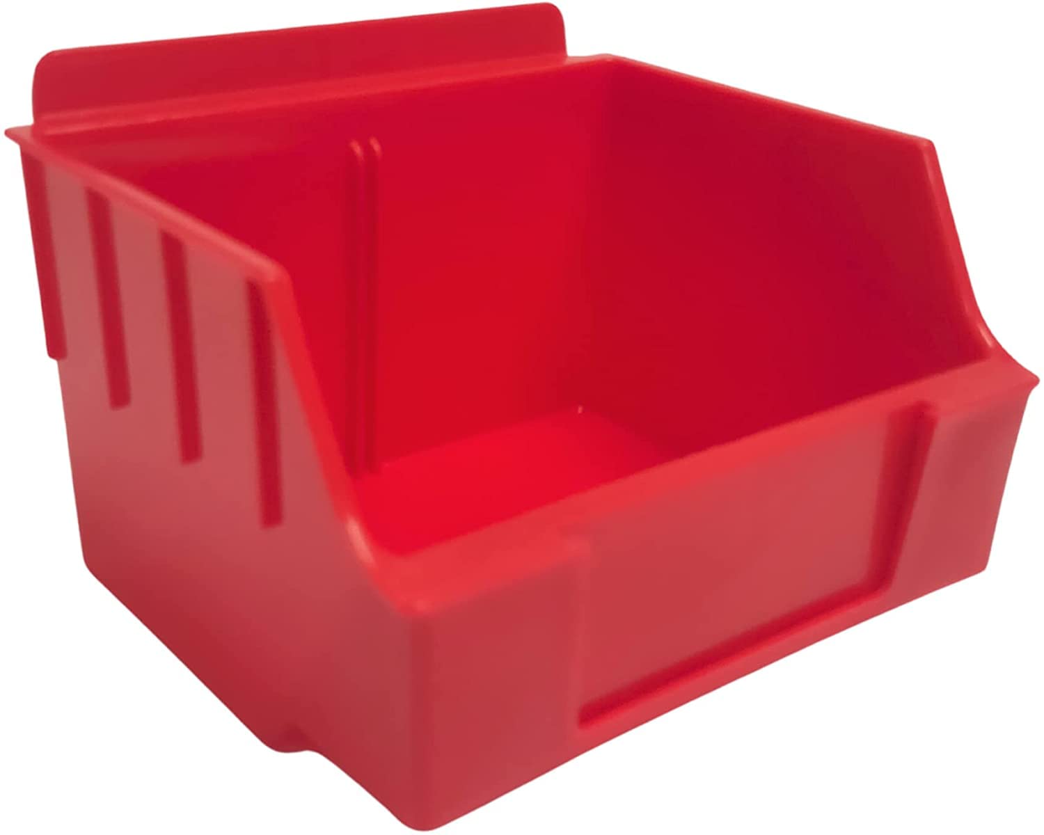 CompleteShopfittings 50x Red Heavy Duty Small Slatwall Storage Box Slatbox Slatwall Display