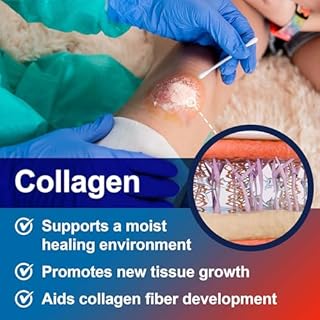 Collagen Wound Dressing Particles, 1 Gram - 5 Pouches of Collagen Powder for Wound Healing - Good for Burns, Scrapes, and Blisters - for Minimal to Heavy Exudate and Partial to Full Thickness Wounds