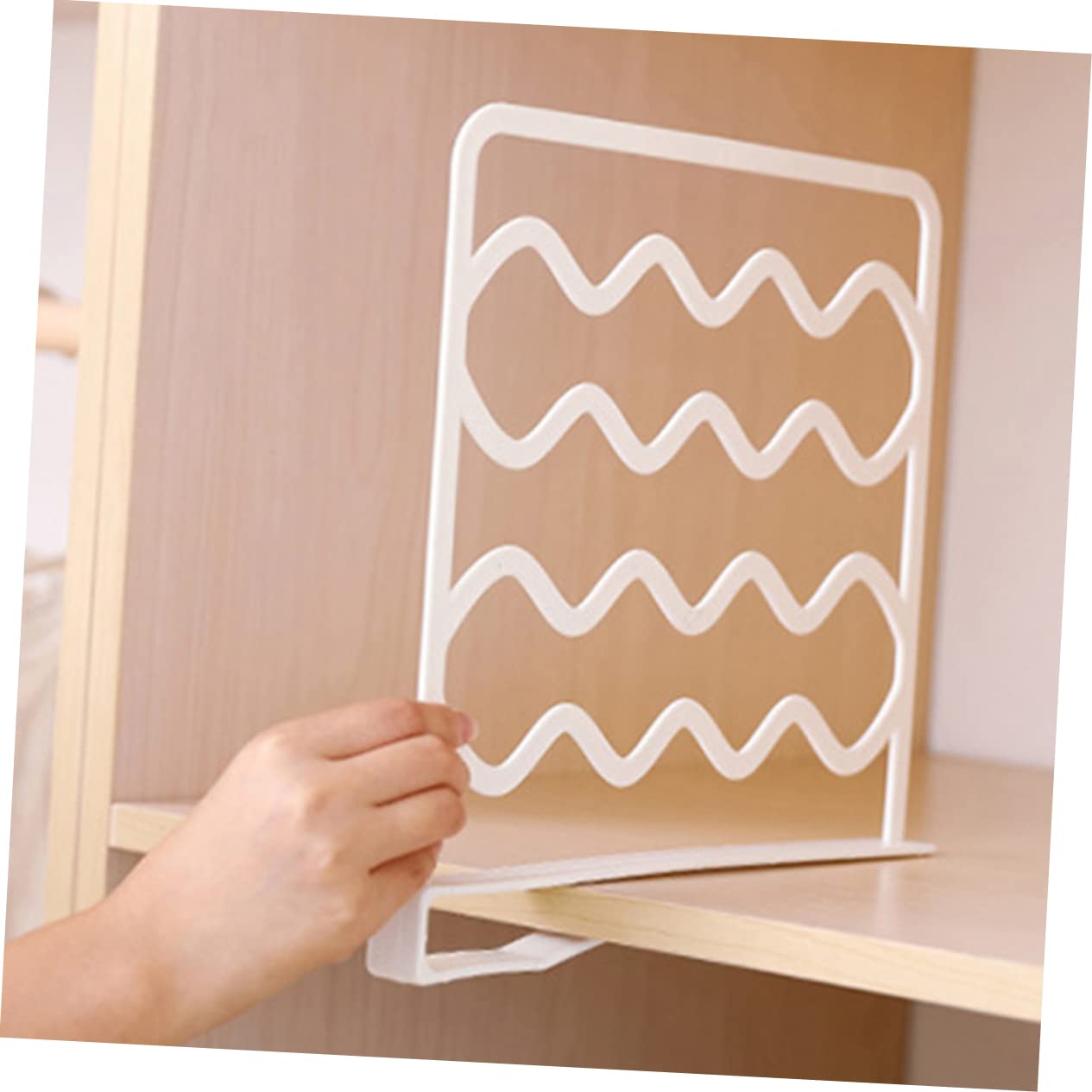 CHILDWEET 5pcs Storage Partition Dividers Closet Shelf Stackable Organizers for Wardrobe Divider Boards Wardrobe Shelving Divider Shelving Separators Shelves Divider Cabinet Divider White Pp
