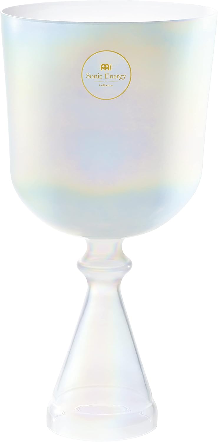 Crystal Singing Bowl Chalice, High-purity Quartz 440 Hz Tuning — for Meditation, ASMR, Chakra Healing, Sound Therapy or Yoga, 2-YEAR WARRANTY