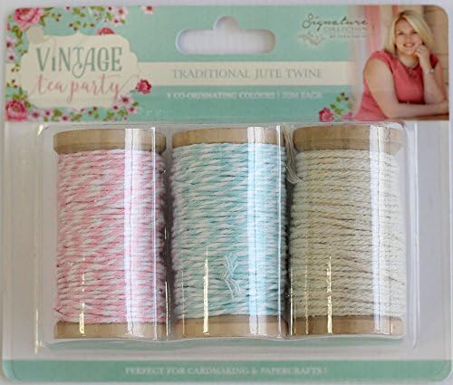 Vintage Tea Party-Traditional Jute Twine, 0.3 x 13.2 x 11.4 cm, Multicoloured
