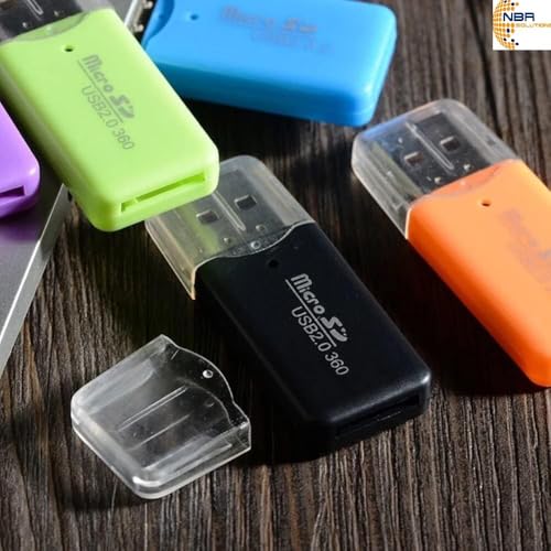Image of NBR USB 2.0 Mini Portable Memory Card Reader Adapter Hub for PC Laptop Computer TF Micro SD Random Colour- 1 pc.