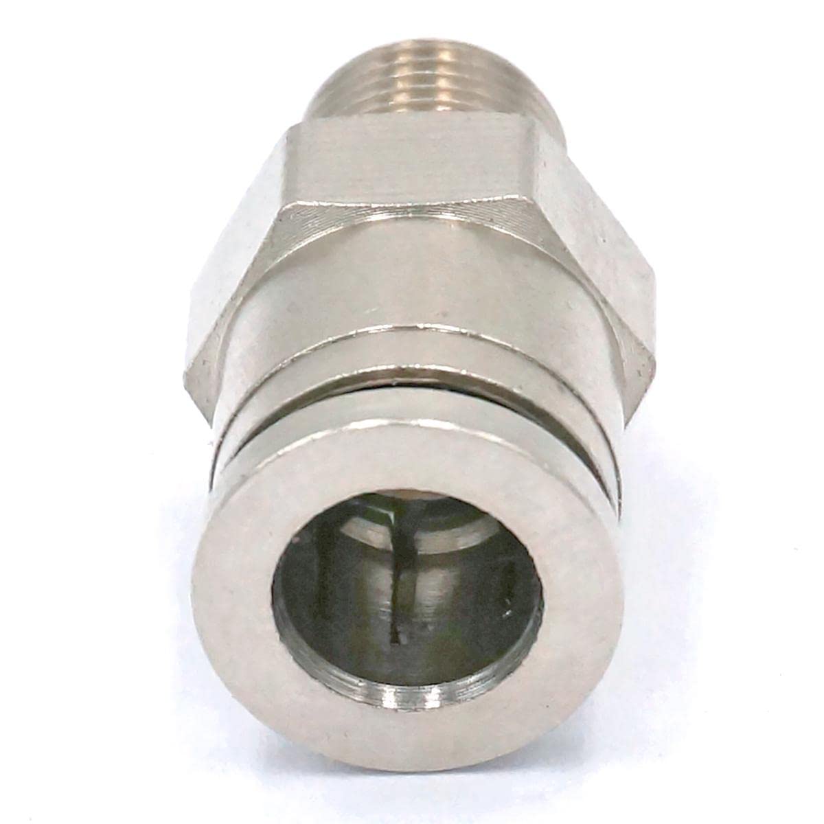Connettore a innesto pneumatico da 0,3 cm maschio per tubo O/D da 8 mm in ottone nichelato a sgancio rapido per impianto idraulico
