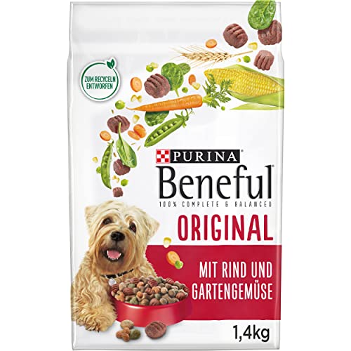 Beneful Original, Hundefutter trocken, mit Rind und Gartengemüse, 6 x 1,4kg