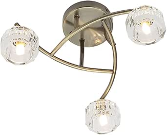 Litecraft Litecraft Lacey Chrome 3 Arm LED Spiral Semi Flush Ceiling Light