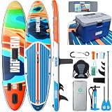Niphean Stand up Paddling Board mit Sitz und Allem Zubehör,4-lagige isolierte SUP Kühlbox – 60 Stunden Kälteerhalt