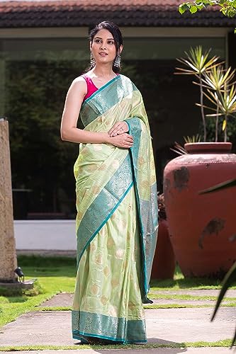 MSRETAIL banarasi silk saree in tussar silk – image 3