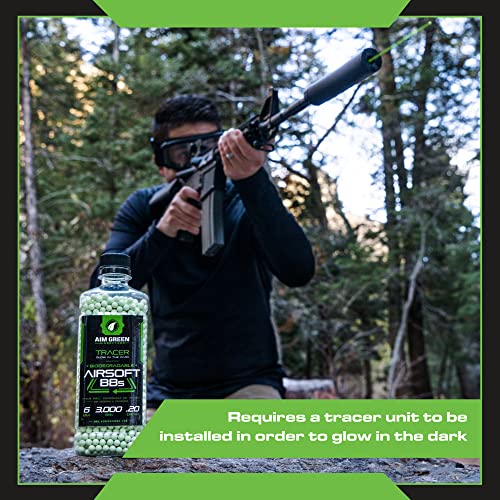 Aim Green Tracer Biodegradable Airsoft BBS, Glow-in-The-Dark BBS, 3,000 Count, .25 Grams - Thumbnail 6