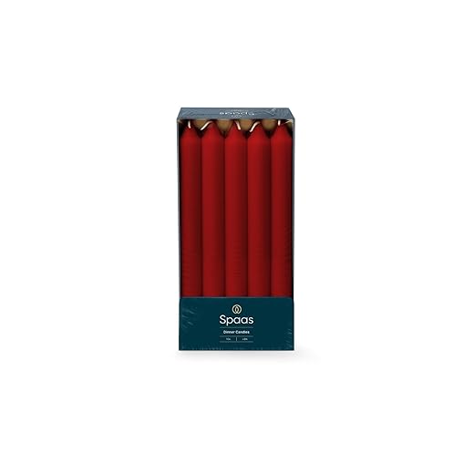 Spaas Dinner candles x10 8u red – 21 mm