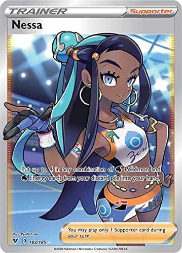 Nessa 183/185 Full Art Ultra Rare Pokemon Card (SWSH04 Vivid Voltage) +  TitanCards Toploader : Amazon.com.be: Toys