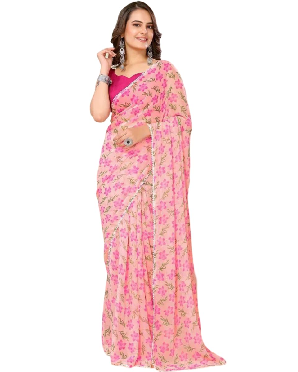 DIVUSReady to wear Pre draped Prestitched one min readymade Designer Parywear saree with Unstitch Blouse