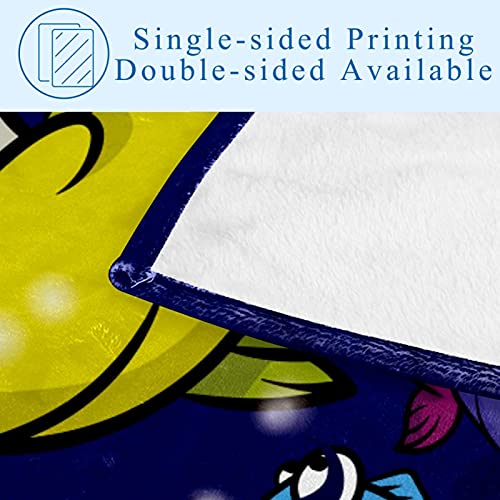 Couverture douce poisson jaune 150x100 cm pour lit et canapé - 5