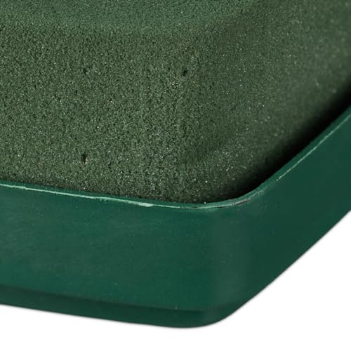 Mousse florale pour fleurs fraîches verte lot de 2 blocs de 24x23x4 cm - 7