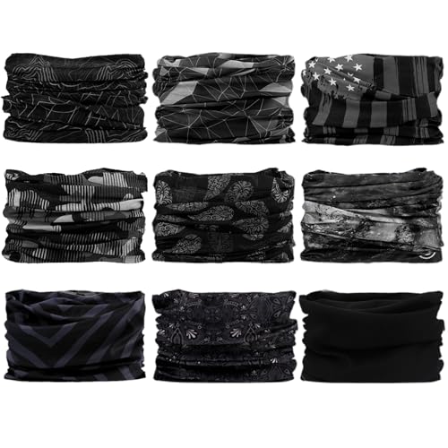 Image of Neck Gaiter for Men Women Headwear Bandana Head Wrap Face Scarf Mask Cover Warmer Balaclava-Seamless & Versatile