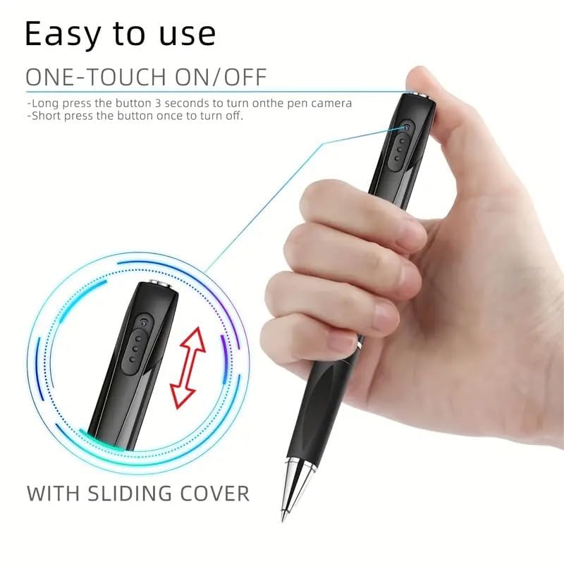 Image of 1080P Body Camera Pen [Upgraded 2026] - Body Cam with HD Video or Picture Taking, SD Card Storage, and Manual Control for Privacy Compliance