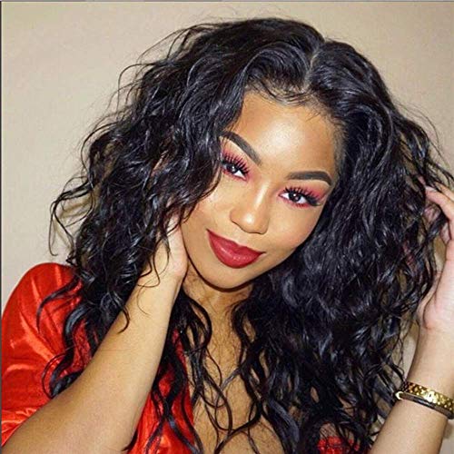 BestMio 20inch Wet Wave Lace Front Wigs Long Curly Synthetic Lace Front Wigs for Women Heat Resistant Soft Hair