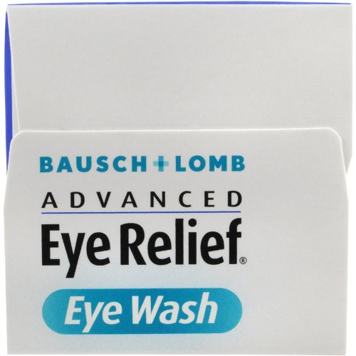 Bausch + Lomb Advanced Eye Relief, Eye Wash Solution, Cleanses, Refreshes, and Soothes for Daily or Emergency Use, 4 Fl Oz (Pack of 6)