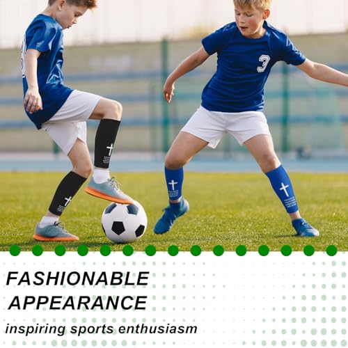 Toulite 2 pares de fundas protectoras para canilleras de fútbol para juventud miniatura 3