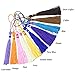 100pcs Triple-Colored 14cm/5.5 Inch Silky Floss Bookmark Tassels with Cord Loop and Small Chinese Knot for Jewelry Making, Souvenir, Bookmarks, DIY Craft Accessory (Mixed2)