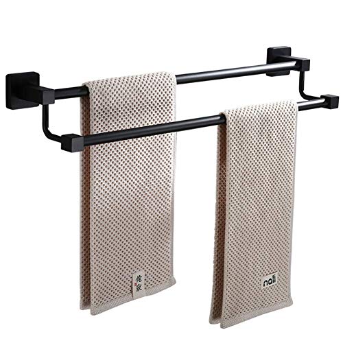 Barre à serviette en acier inoxydable mat double pôle mural haut de gamme LWX